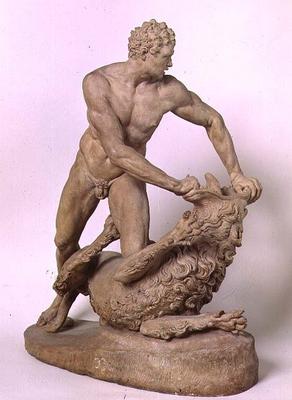 Hercules and the Nemean Lion, by Stefano Maderno (1576-1636) (terracotta) a 