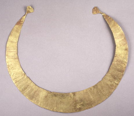 Lunula, from Cork, early Bronze Age (gold) a 