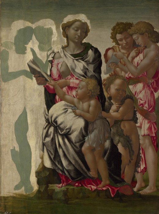 The Virgin and Child with Saint John and Angels (The Manchester Madonna) a 