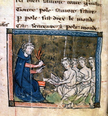 Ms 2200 f.57v The teaching of Grammar, from a collection of scientific, philosophical and poetic wri a 