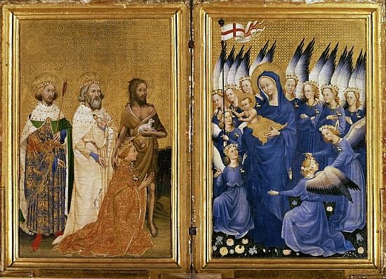 Richard II Presented to the Virgin and Child his Patron Saint John the Baptist and Saints Edward and a 