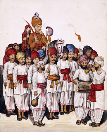 Scenes From A Marriage Ceremony: The Wedding Procession; Kutch School, Circa 1845 a 