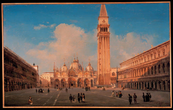 Venice, S.Marco / Painting by Caffi a 