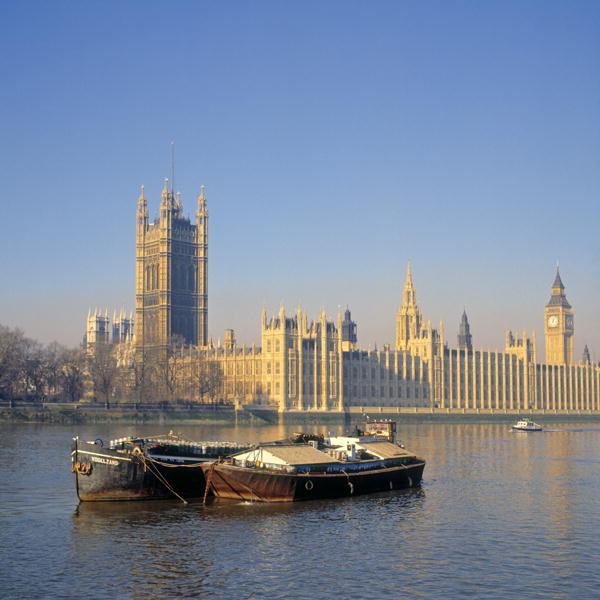 View of the Houses of Parliament, begun in 1836 (photo)  a 