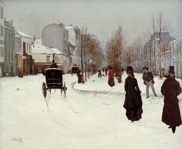 Il Boulevard de Clichy coperto di neve a Norbert Goeneutte