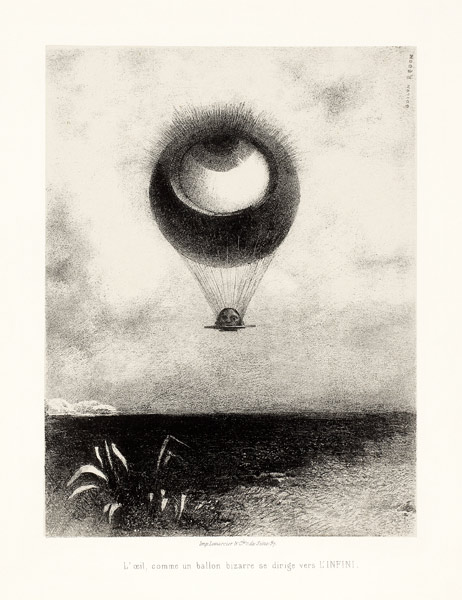 The Eye, Like a Strange Balloon, Mounts toward Infinity. Series: For Edgar Poe a Odilon Redon