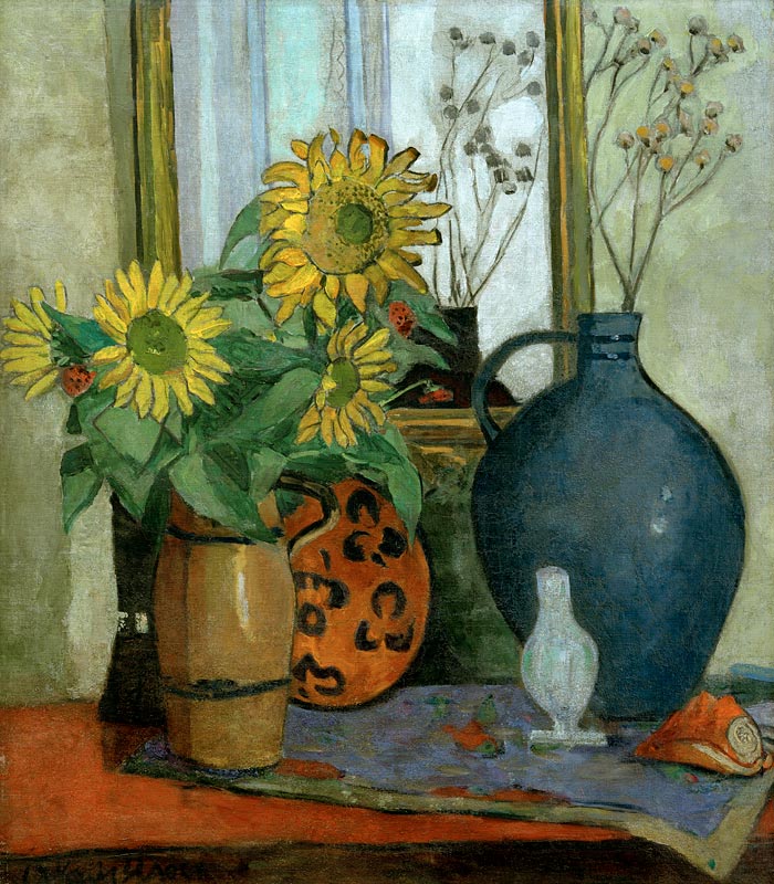 Sunflowers with Matisse shell a Oskar Moll