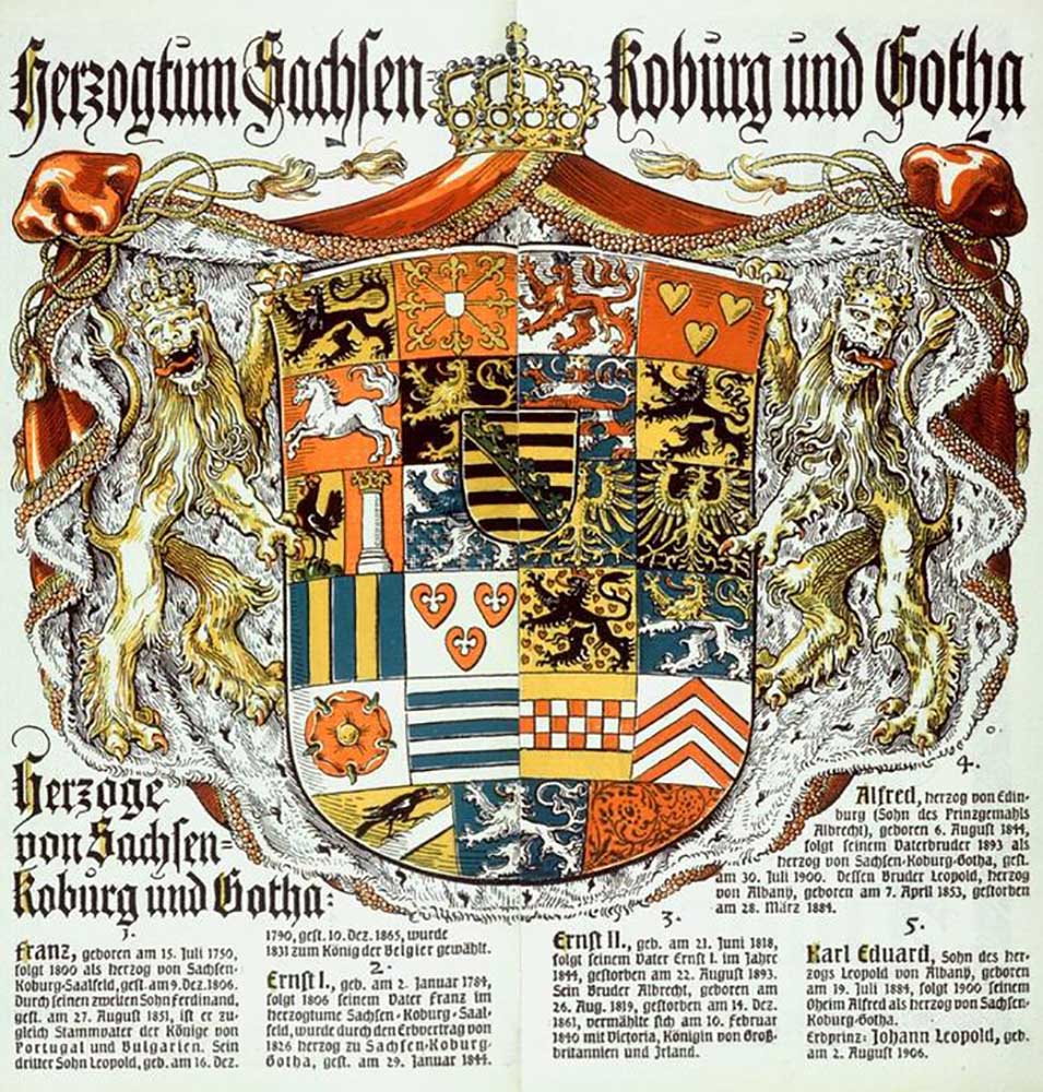 Duchy of Saxony Koburg and Gotha / Duke of Saxony-Koburg and Gotha a Otto Hupp