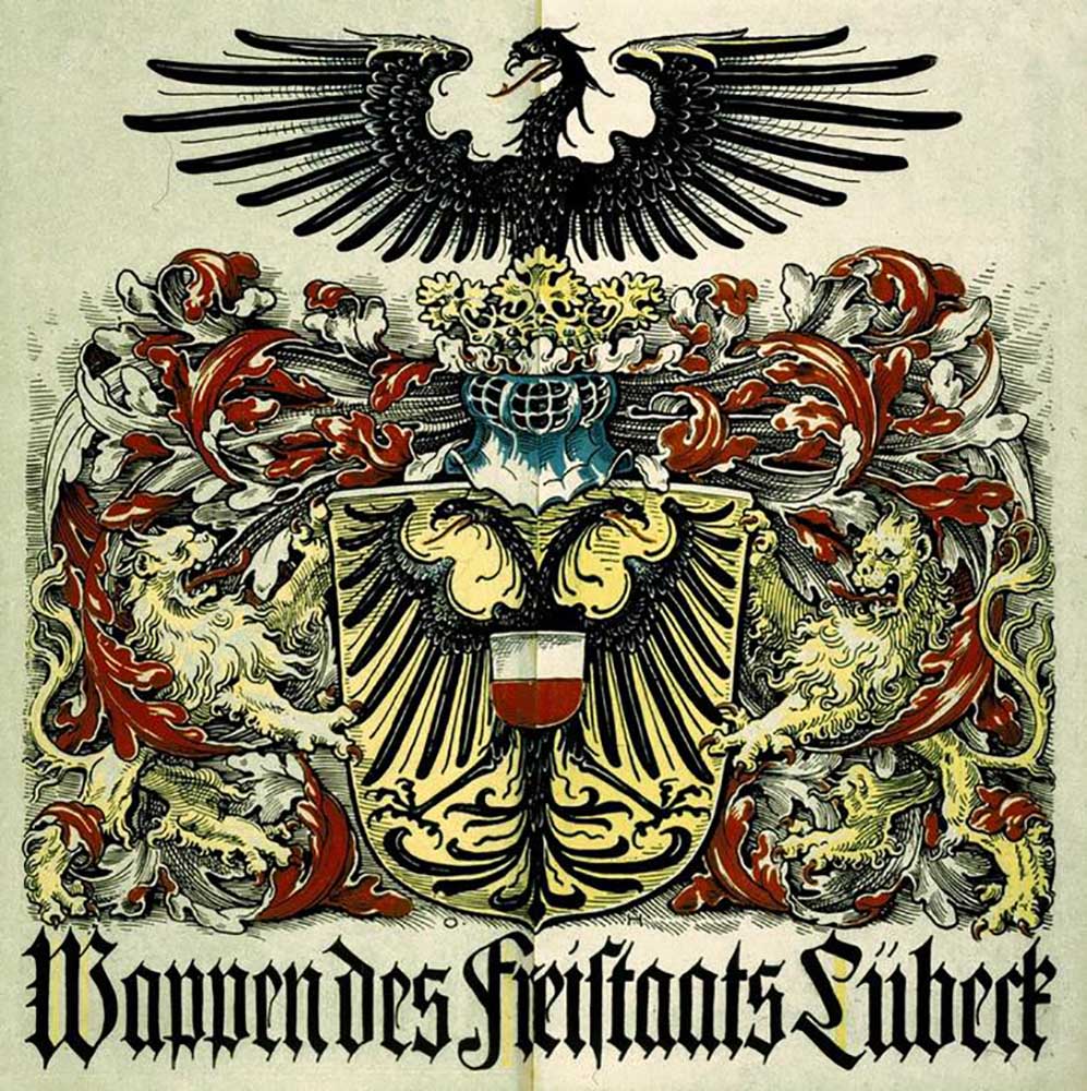 Coat of arms of the Free State of Lübeck a Otto Hupp