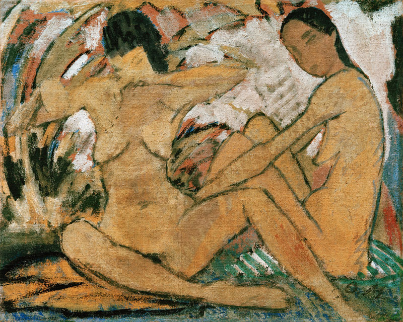 Two Women Sitting a Otto Mueller