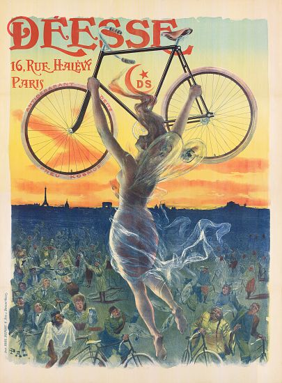 French Art Nouveau Poster for Deesse Bicycles a Pal