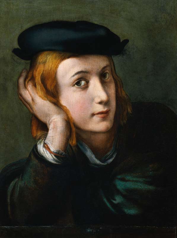Portrait of a young man. a Parmigianino