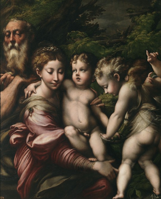 The Holy Family with Angels a Parmigianino