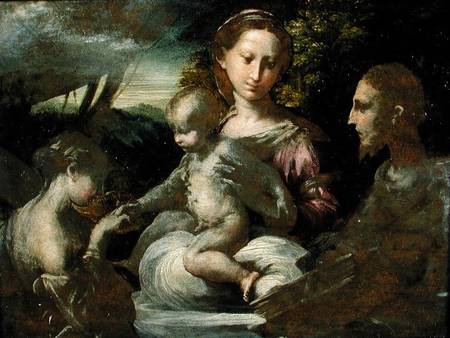 Study for The Mystic Marriage of St. Catherine a Parmigianino