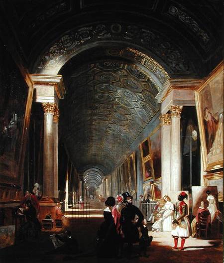 View of the Grande Galerie of the Louvre a Patrick Allan-Fraser