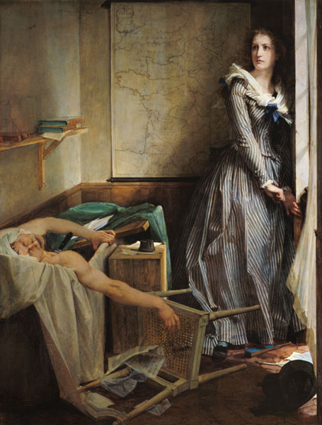 Charlotte Corday after the murder of Marat a Paul Baudry