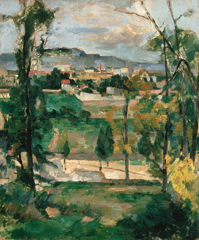 Village countryside in the Ile de France a Paul Cézanne