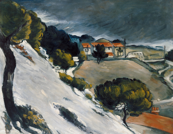 First snow at l ' Estaque a Paul Cézanne
