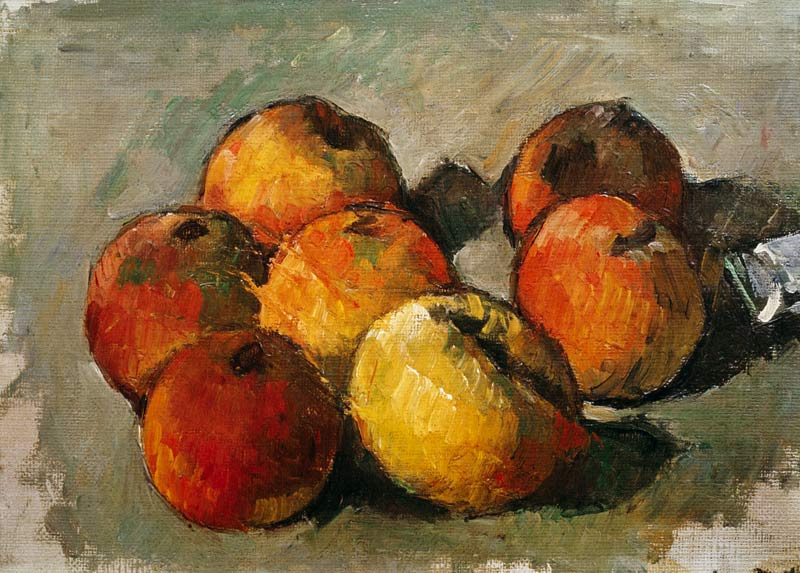 Still Life with Apples and a Tube of Paint a Paul Cézanne