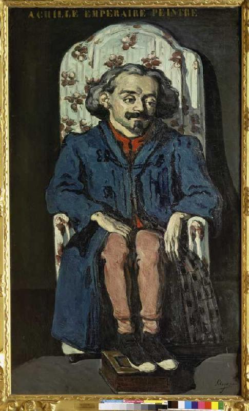 Portrait Achille Emperaire in the easy-chair. a Paul Cézanne