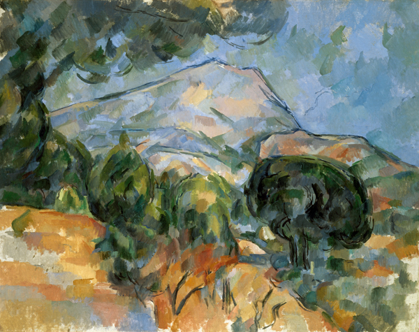 Montagne Sainte-Victoire au-dessus de la route du Tholonet a Paul Cézanne
