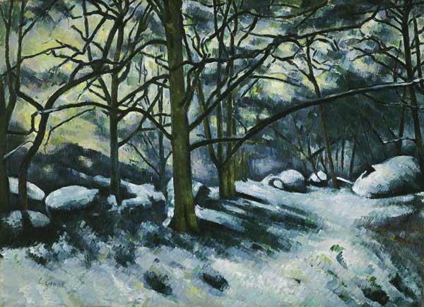 Melting Snow, Fontainebleau a Paul Cézanne