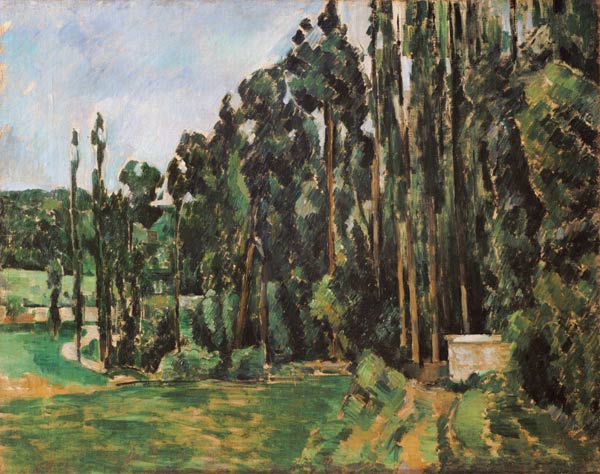 Poplars a Paul Cézanne