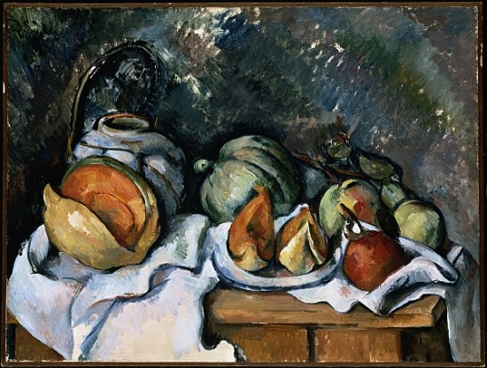 Still Life with Fruit and a Ginger Pot, c.1895 a Paul Cézanne