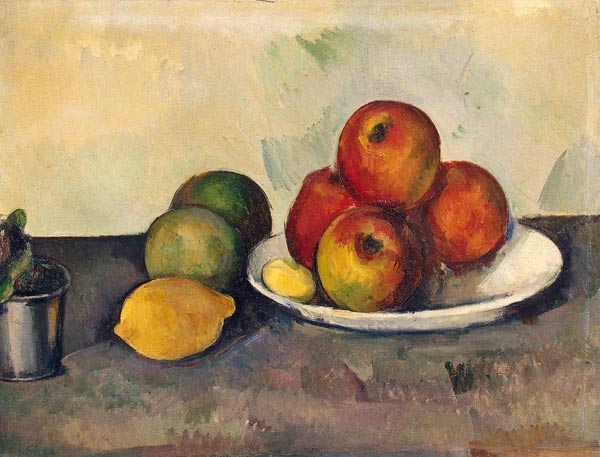 Natura morta con mele a Paul Cézanne