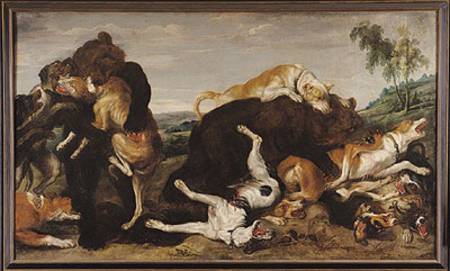 Bear Hunt or, Battle Between Dogs and Bears a Paul de Vos
