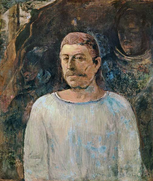 Self portrait, close to Golgotha a Paul Gauguin