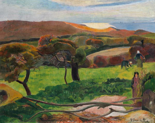 Campo vicino al mare a Paul Gauguin