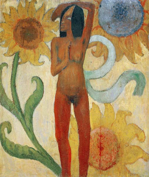 Naked female figure a Paul Gauguin