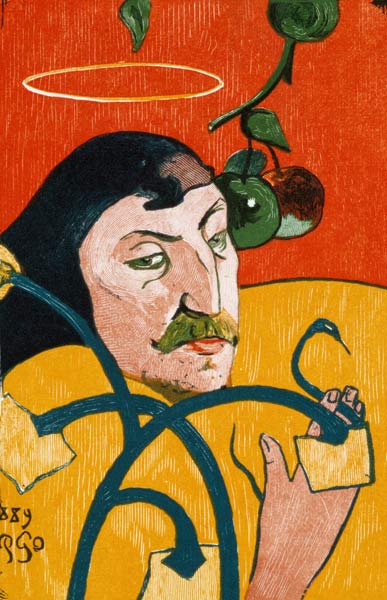 Self-portrait with halo a Paul Gauguin