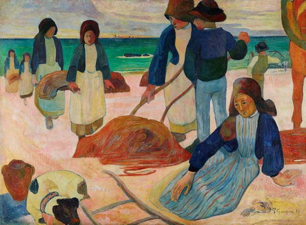 Bretonische Tangsammlerinnen (II) (Ramasseuses de varech (II)) a Paul Gauguin