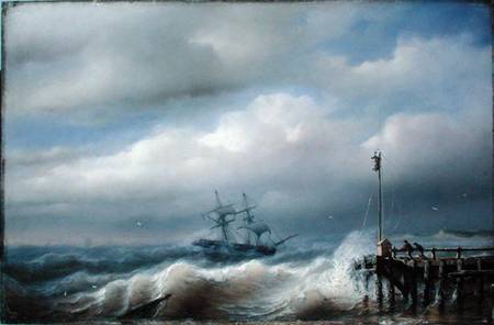 Rough Sea in Stormy Weather a Paul Jean Clays