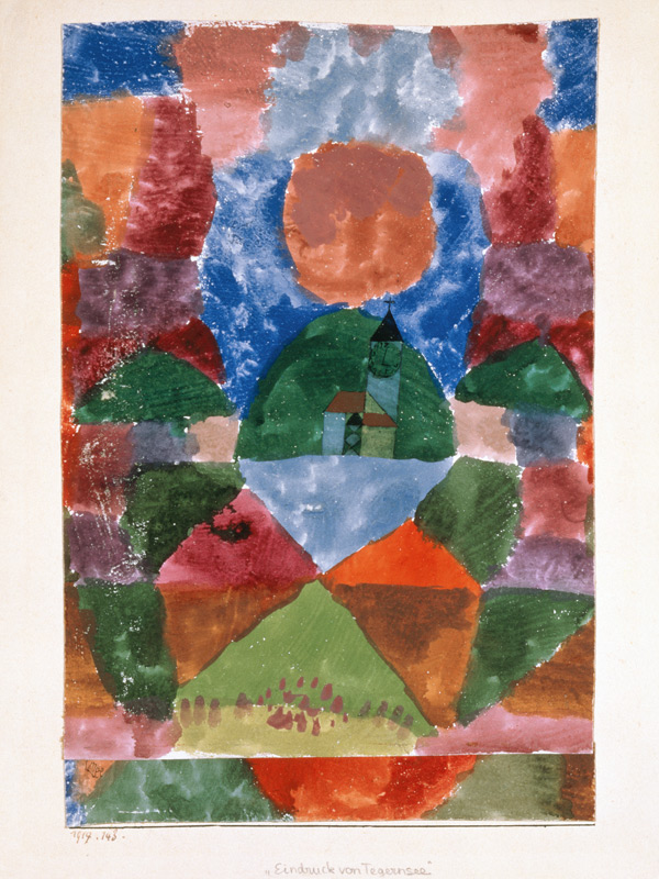 Impression of Tegernsee a Paul Klee