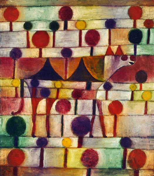 Cammello in un paesaggio arboreo ritmico. a Paul Klee
