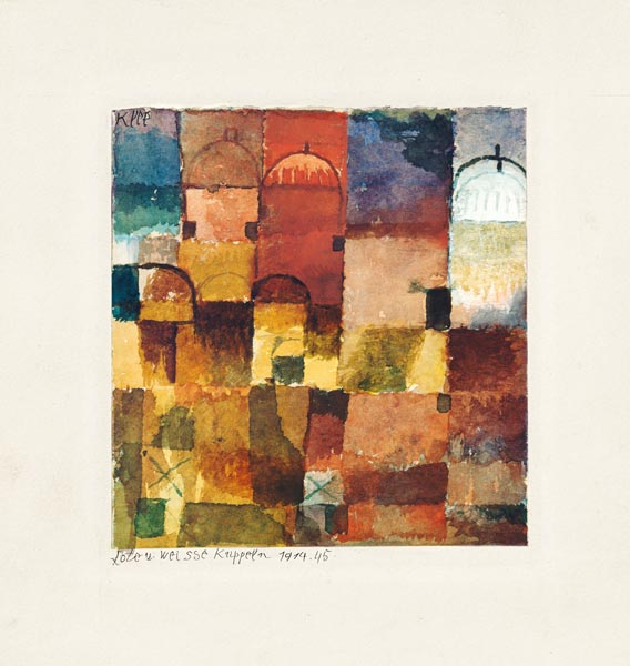 Red and White Domes a Paul Klee