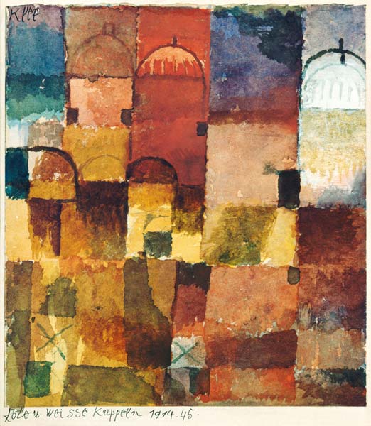 Red and white domes a Paul Klee