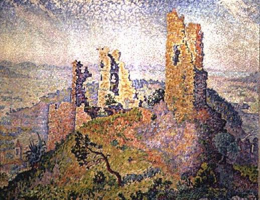 Landscape with a ruined castle a Paul Signac