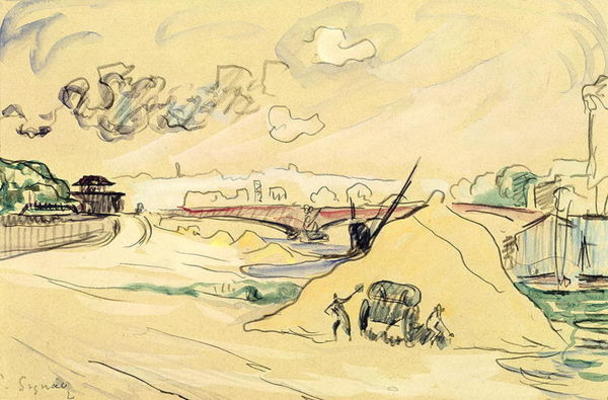 The Pile of Sand, Bercy, 1905 (pencil & w/c on paper) a Paul Signac