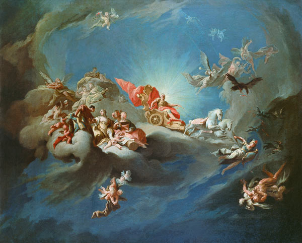 The Apotheosis of the Emperor Charles VI (1685-1740) in the guise of Apollo a Paul Troger