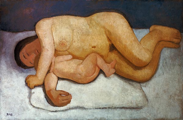 Ruhende Mutter mit Kind a Paula Modersohn-Becker