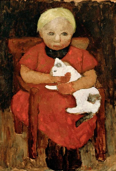 Bambina con gatto a Paula Modersohn-Becker