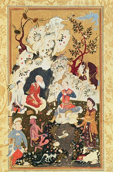 Prince visiting an Ascetic, from ''The Book of Love'', Safavid Dynasty a Persian School