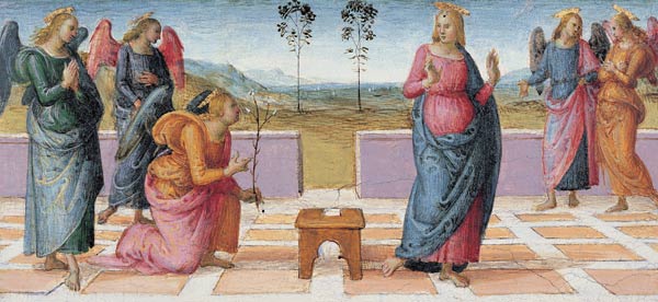 Perugino / Annunciation to Mary / Paint. a Perugino (alias Pietro di Cristoforo Vanucci)