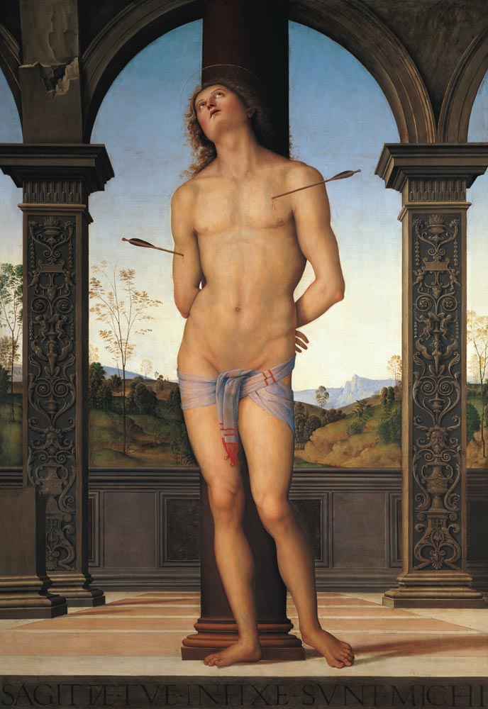 Holy Sebastian a Perugino (alias Pietro di Cristoforo Vanucci)