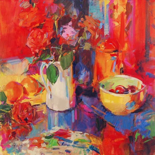 Candy Roses (oil on canvas)  a Peter  Graham