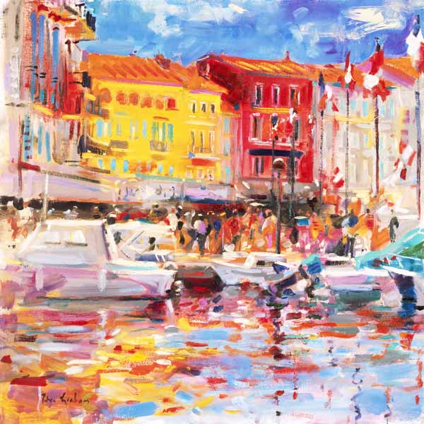 Le Port de St Tropez, 2002 (oil on canvas)  a Peter  Graham